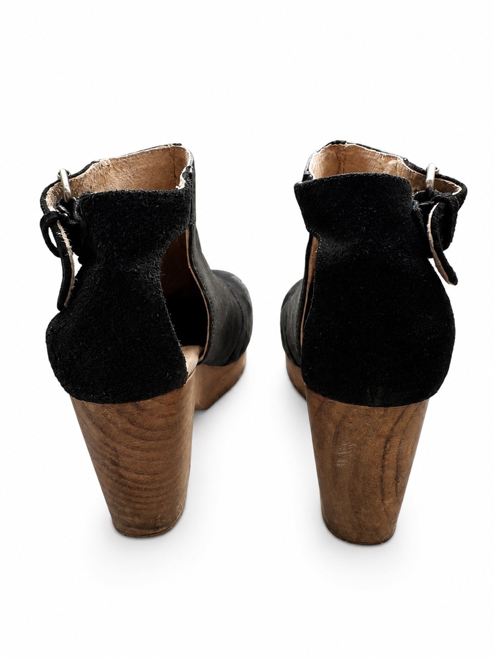 Free People Amber Orchard Clog Boots Black Leather EU 38 US 8 Made in Spain - Picture 10 of 16